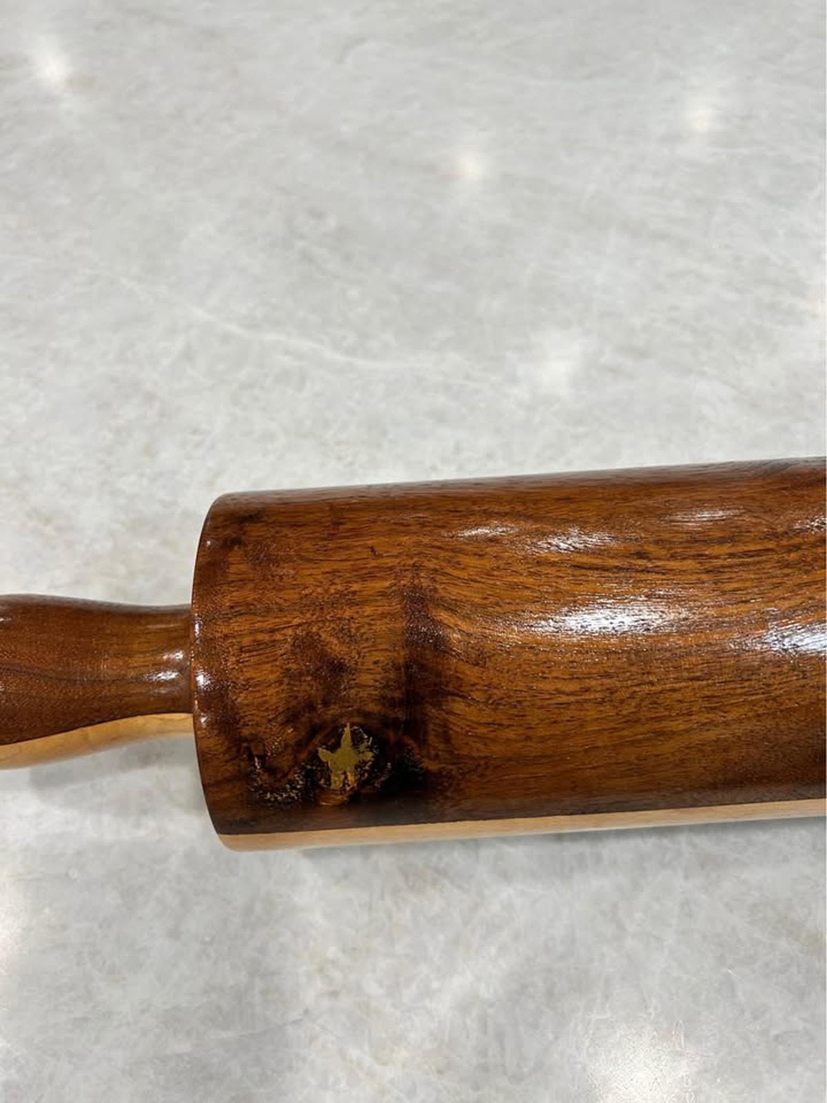Artisan 19" Striped Walnut & Maple Hardwood Rolling Pin