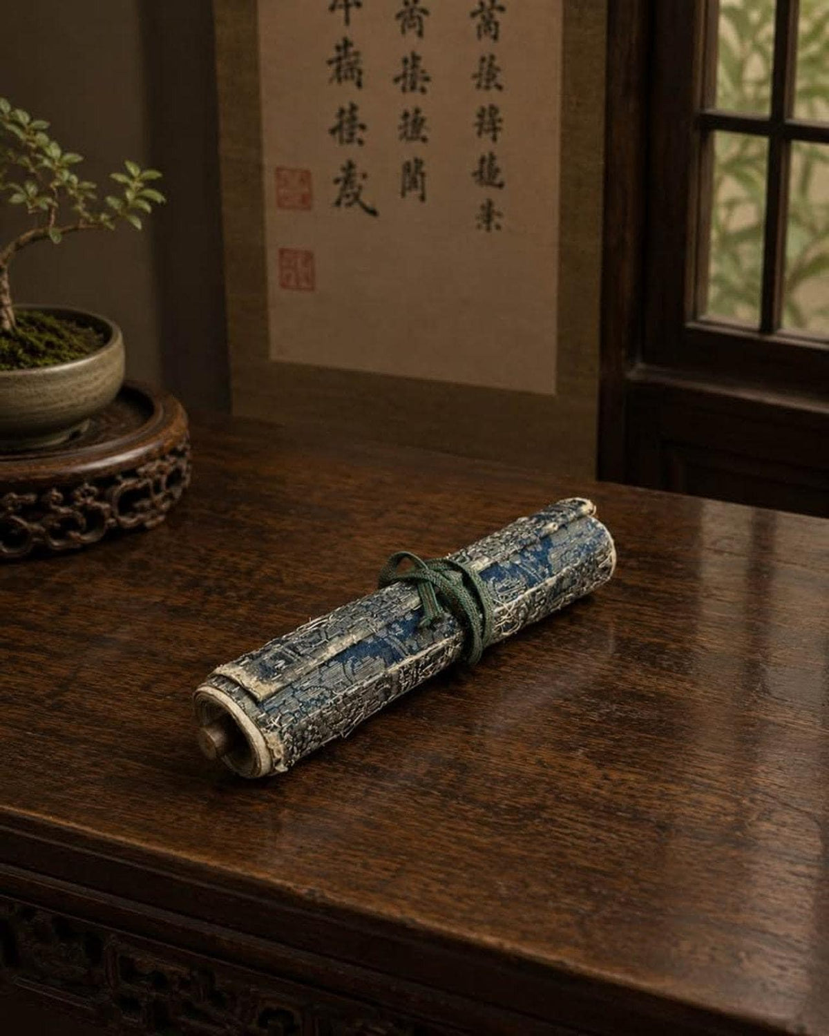 Antique Edo Period Japanese Makimono Scroll Sakai Clan Samurai Roster