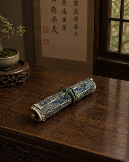 Antique Edo Period Japanese Makimono Scroll Sakai Clan Samurai Roster