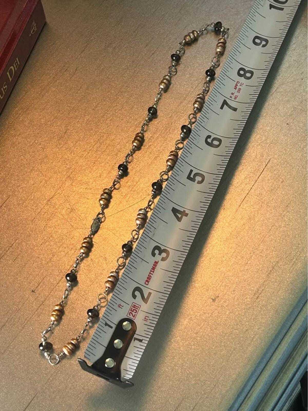 Vintage Curated 925 Sterling Silver Cultured Pearl and Hematite Layering Necklace Set