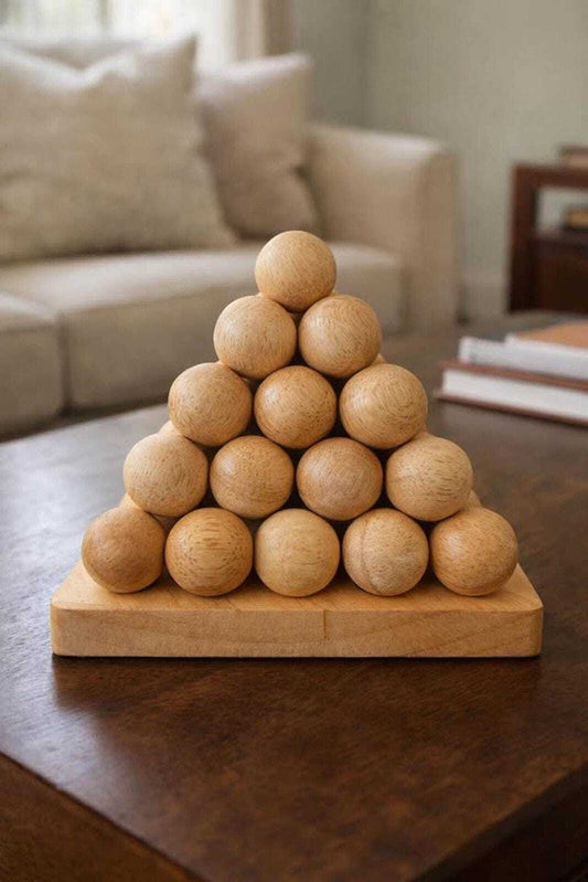 Vintage Mike Reilly Cannonball Puzzle | Geometric Wooden Brain Teaser, NOS