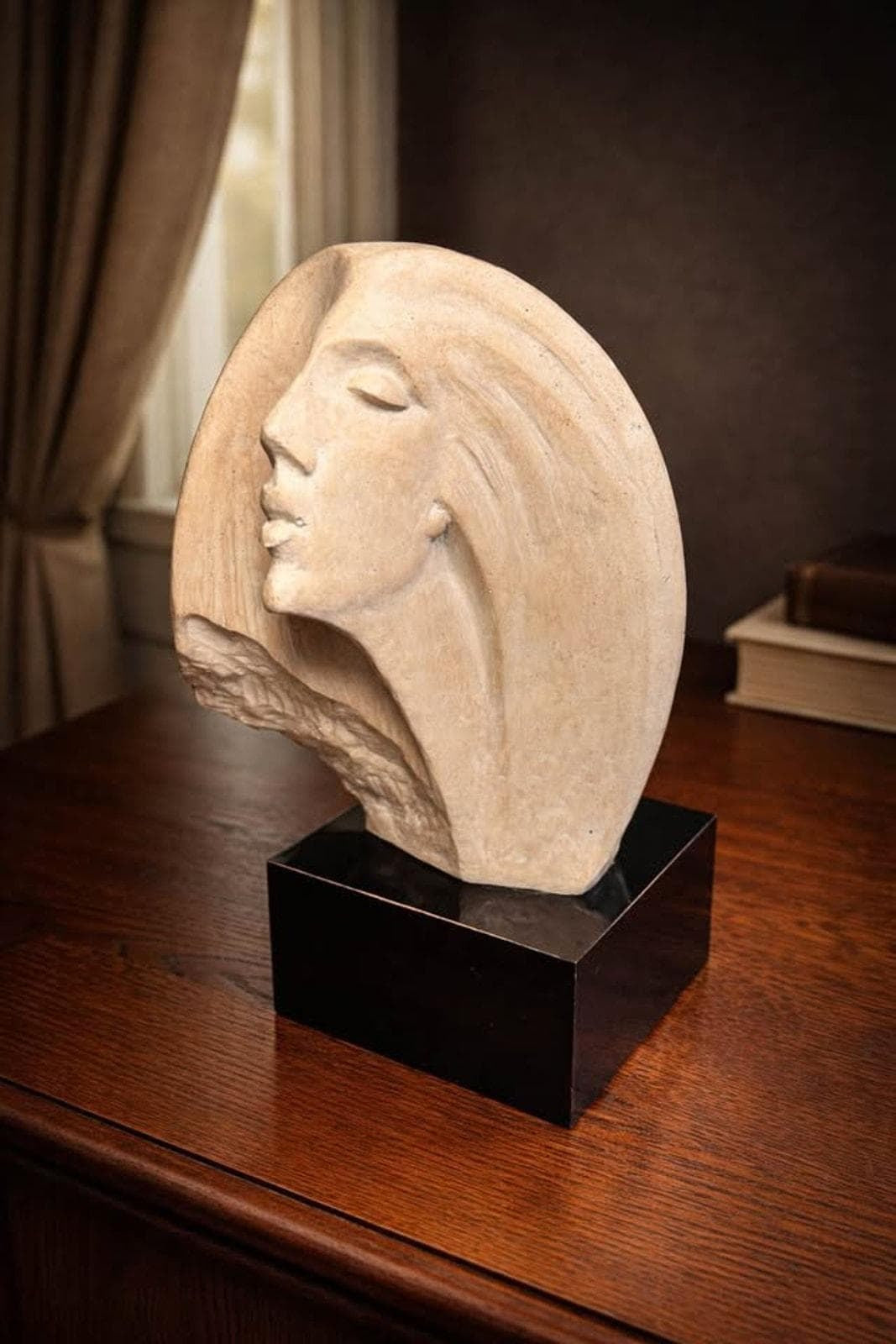 Austin Prod Inc. 1980 Female Face Sculpture - "Serenity" by Peter Feher