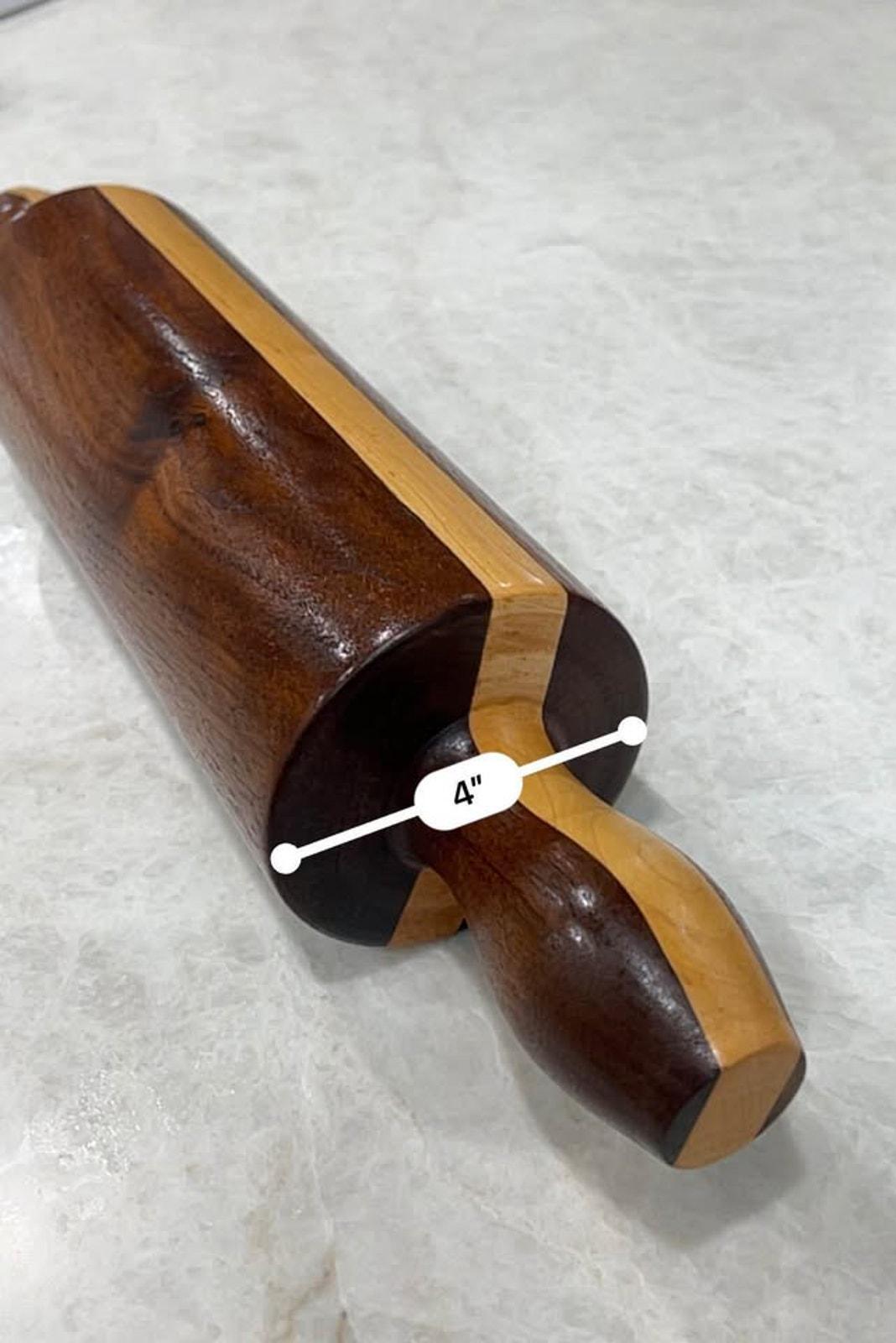 Artisan 19" Striped Walnut & Maple Hardwood Rolling Pin