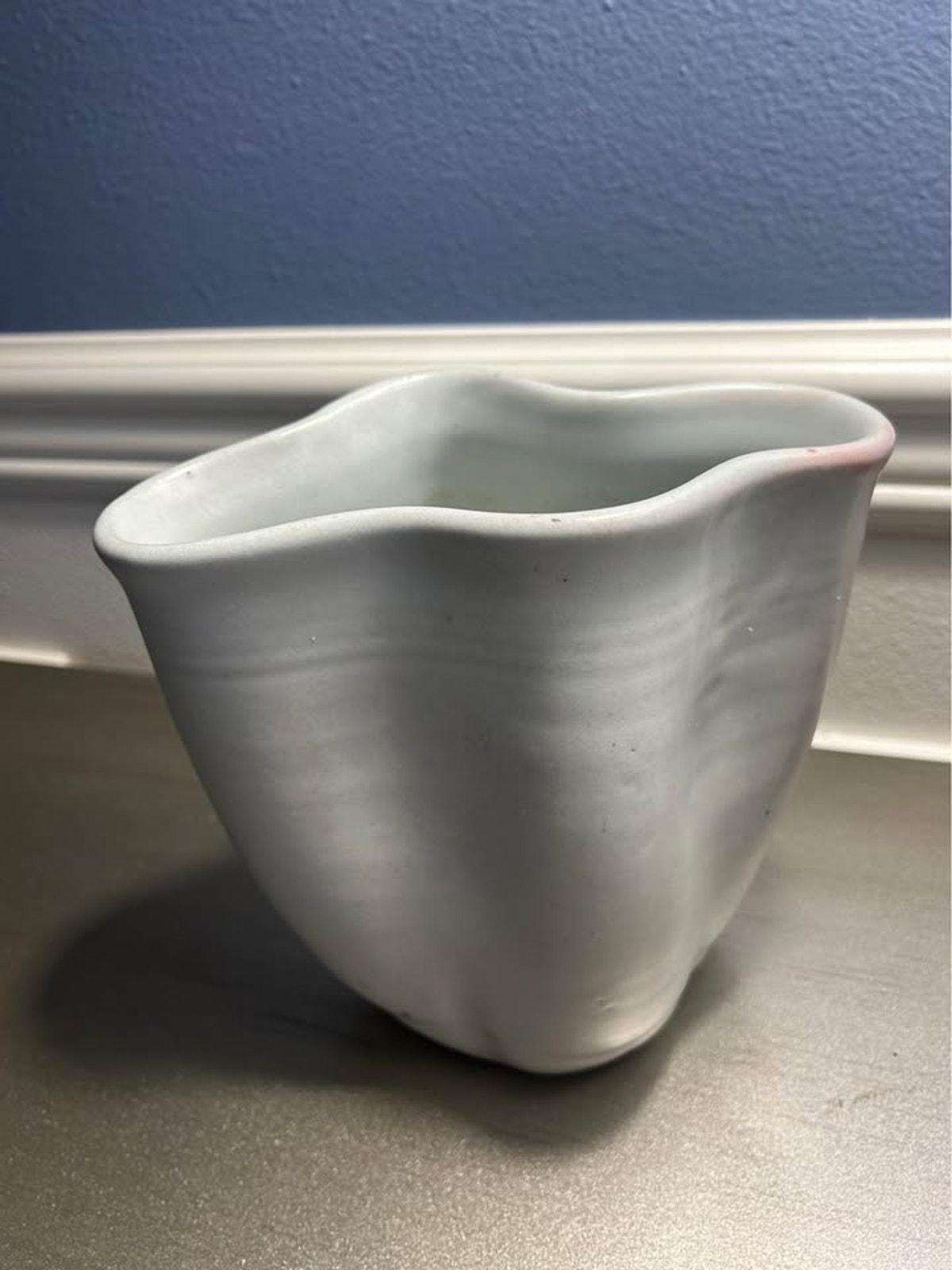 Mid Century Studio Pottery Vase – Hand Signed Organic Stoneware Vessel