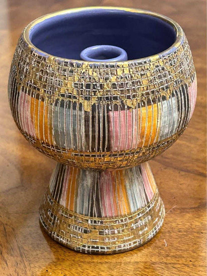 Vintage Aldo Londi for Bitossi Seta Ceramic Candle Holder