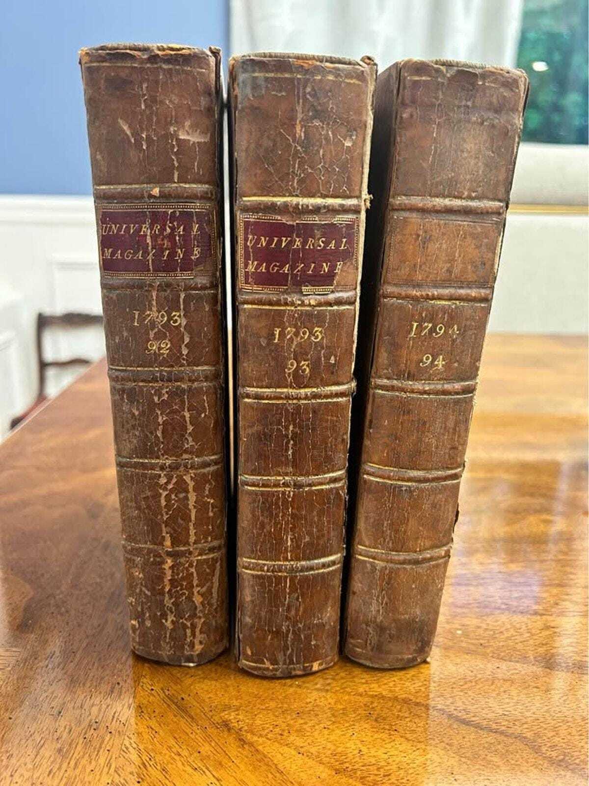 Antique 1793-1794 The Universal Magazine Vols 92 93 94 W. Bent London