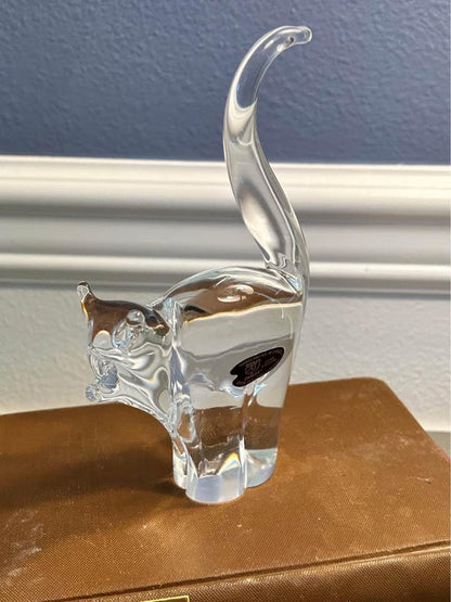 Vintage Riekes Chalet Glass Stylized Animal Figurine - Canadian Lead Crystal