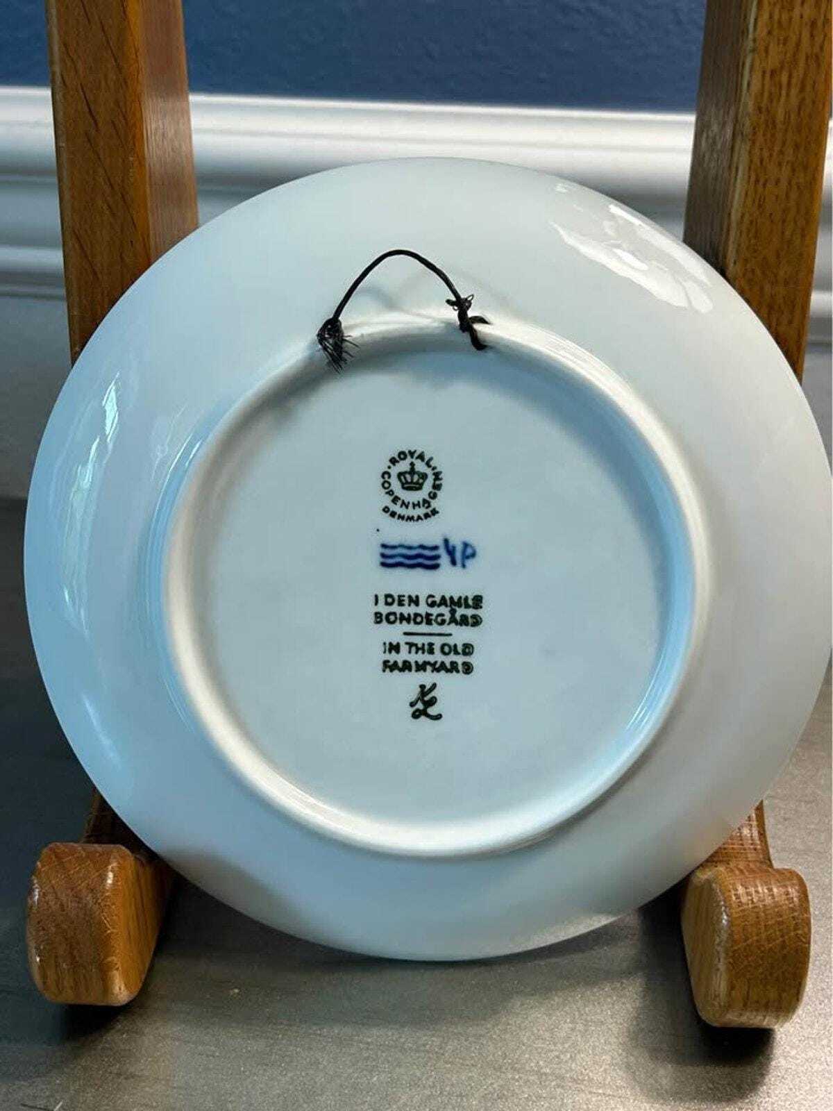 Royal Copenhagen 1969 Christmas Plate, In The Old Farmyard by Kaj Lange