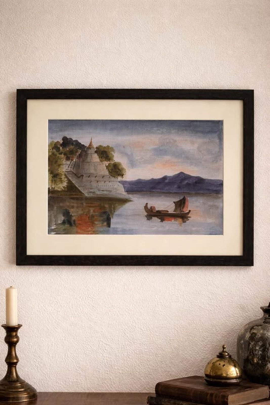 Arabian Collections Gallery - Bagan Myanmar Watercolor Set - 3 Framed Originals