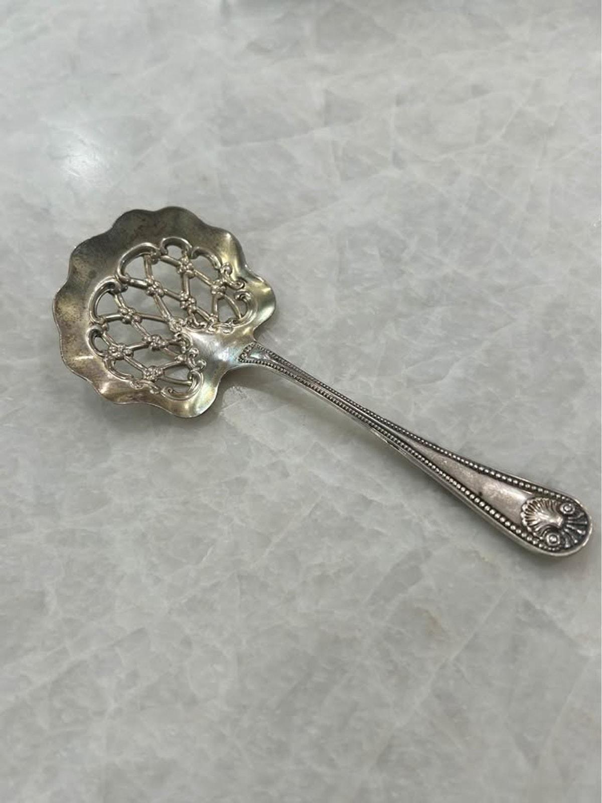Antique Gorham Sterling Silver Pierced Bon Bon Spoon
