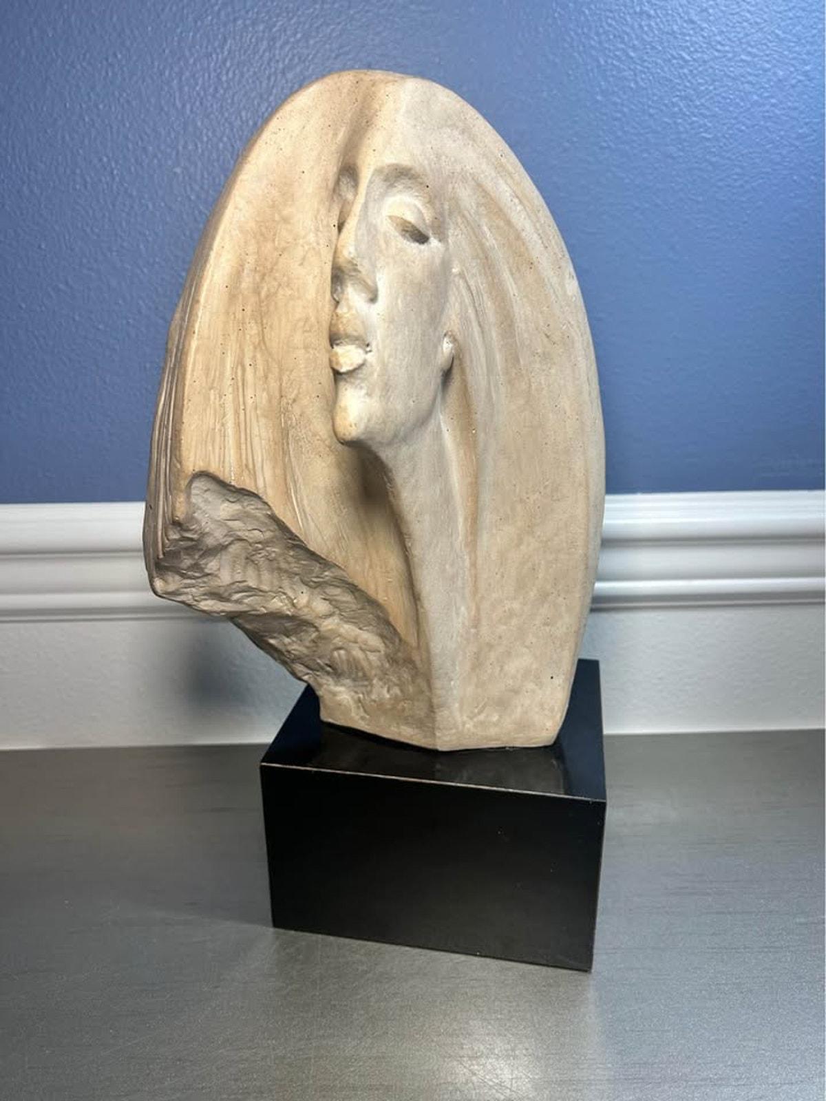 Austin Prod Inc. 1980 Female Face Sculpture - "Serenity" by Peter Feher