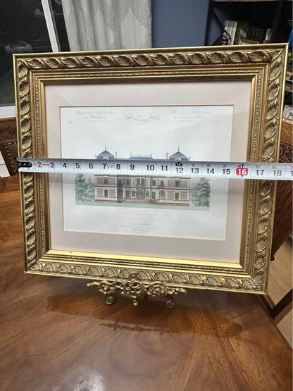 Antique 19th C. French Architectural Print By César Daly