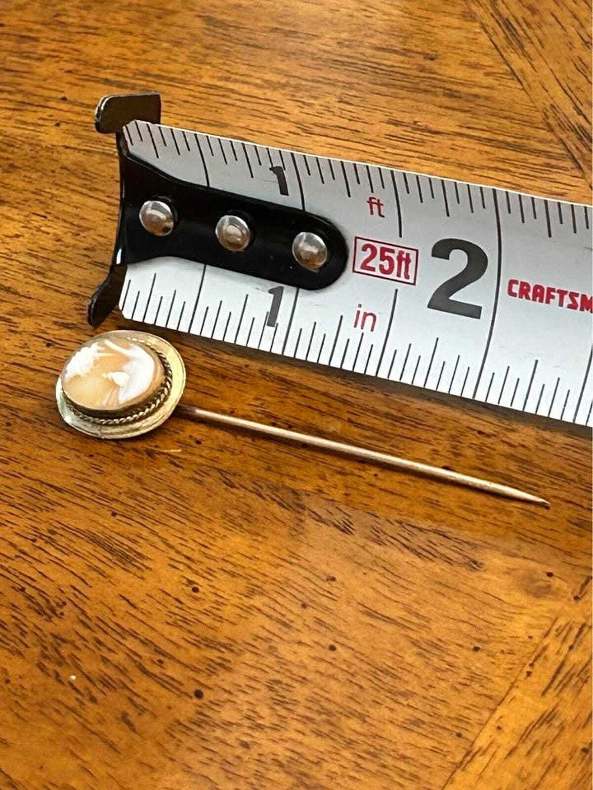 Antique Victorian Rebecca at the Well Scenic Cameo Stick Pin