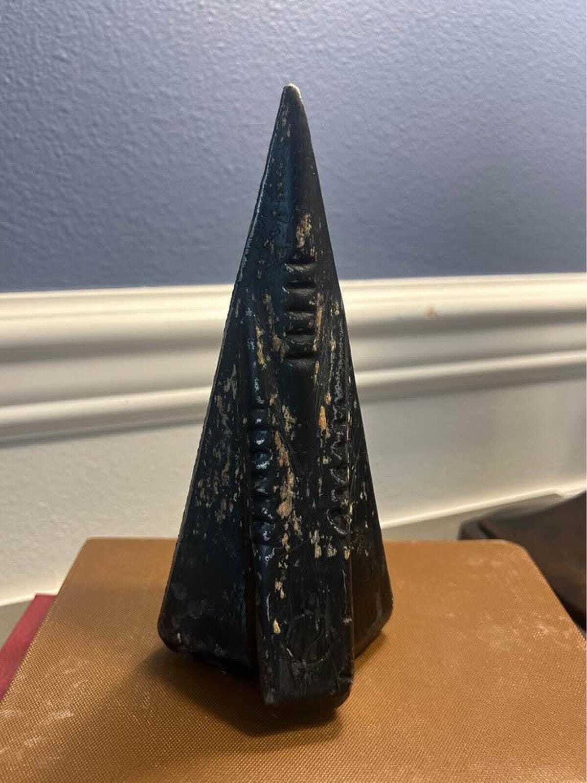 Forged Steel Log Splitter - Industrial Sculptural Object
