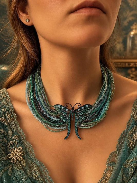 Satellite Paris Butterfly Bib Necklace