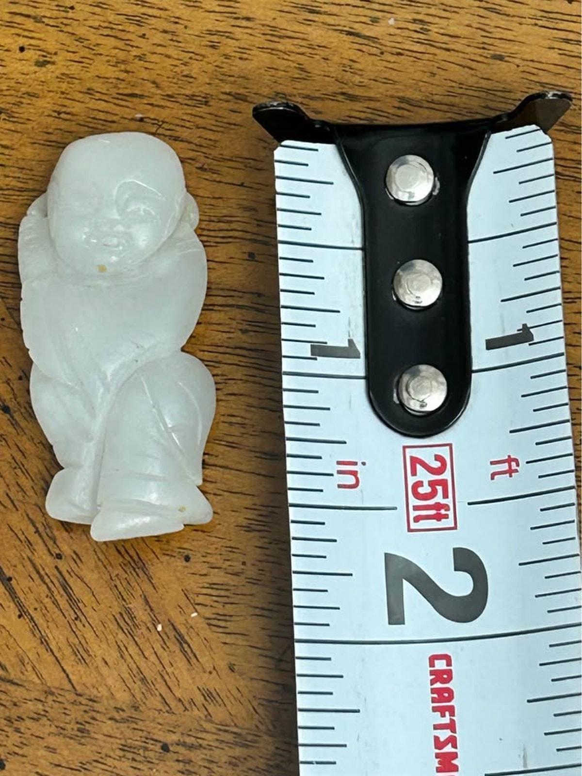 Antique Chinese Carved White Jade Tongzi Pendants Pair