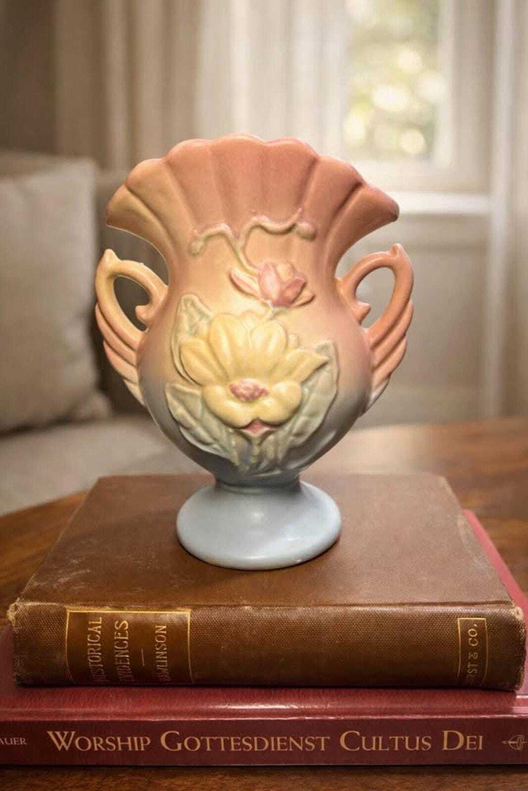 Hull Pottery Magnolia Matte Vase 12-5.25