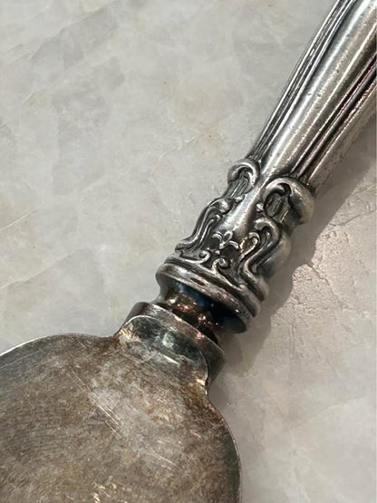 Antique Sterling Silver Ornate Pie and Cake Server Rococo Monogram
