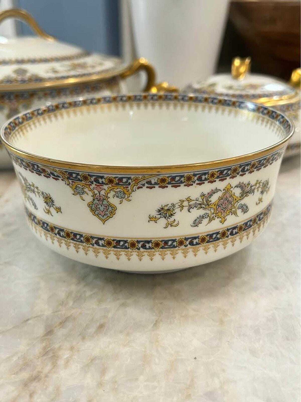 Antique Haviland & Co. Limoges Porcelain 3-Piece Serving Set