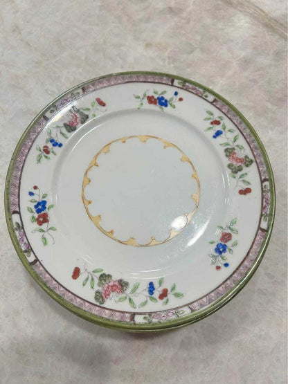 Antique Set of 6 E-OH Nippon Hand Painted Floral Dessert Plates