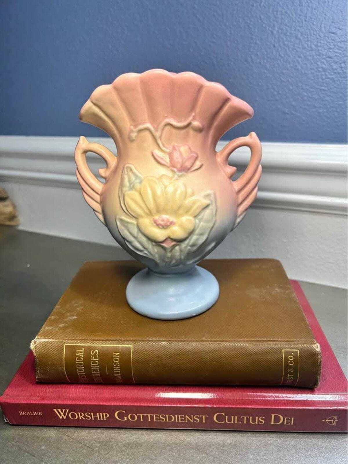 Hull Pottery Magnolia Matte Vase 12-5.25