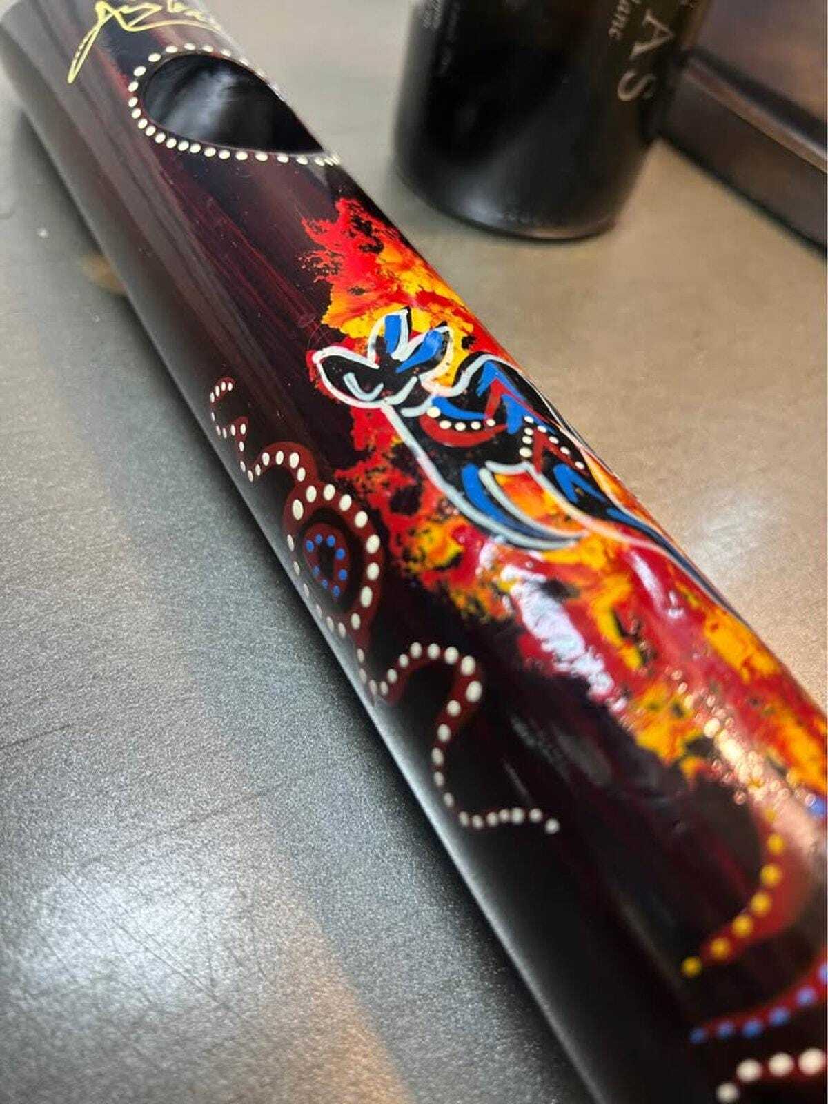 Australian Hand-Painted "Gravity" Wine Bottle Holder - Kangaroo Motif