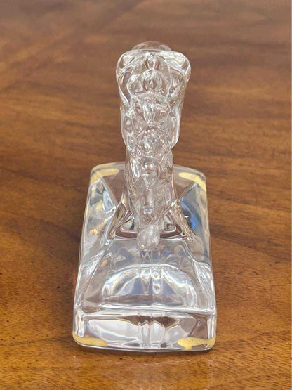 Vintage Sèvres France Clear Crystal Horse Head Sculpture Paperweight