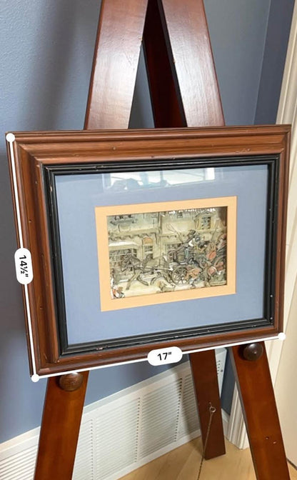 Vintage Anton Pieck 3D Shadow Box St. Nicolaas Winter Scene 1970s
