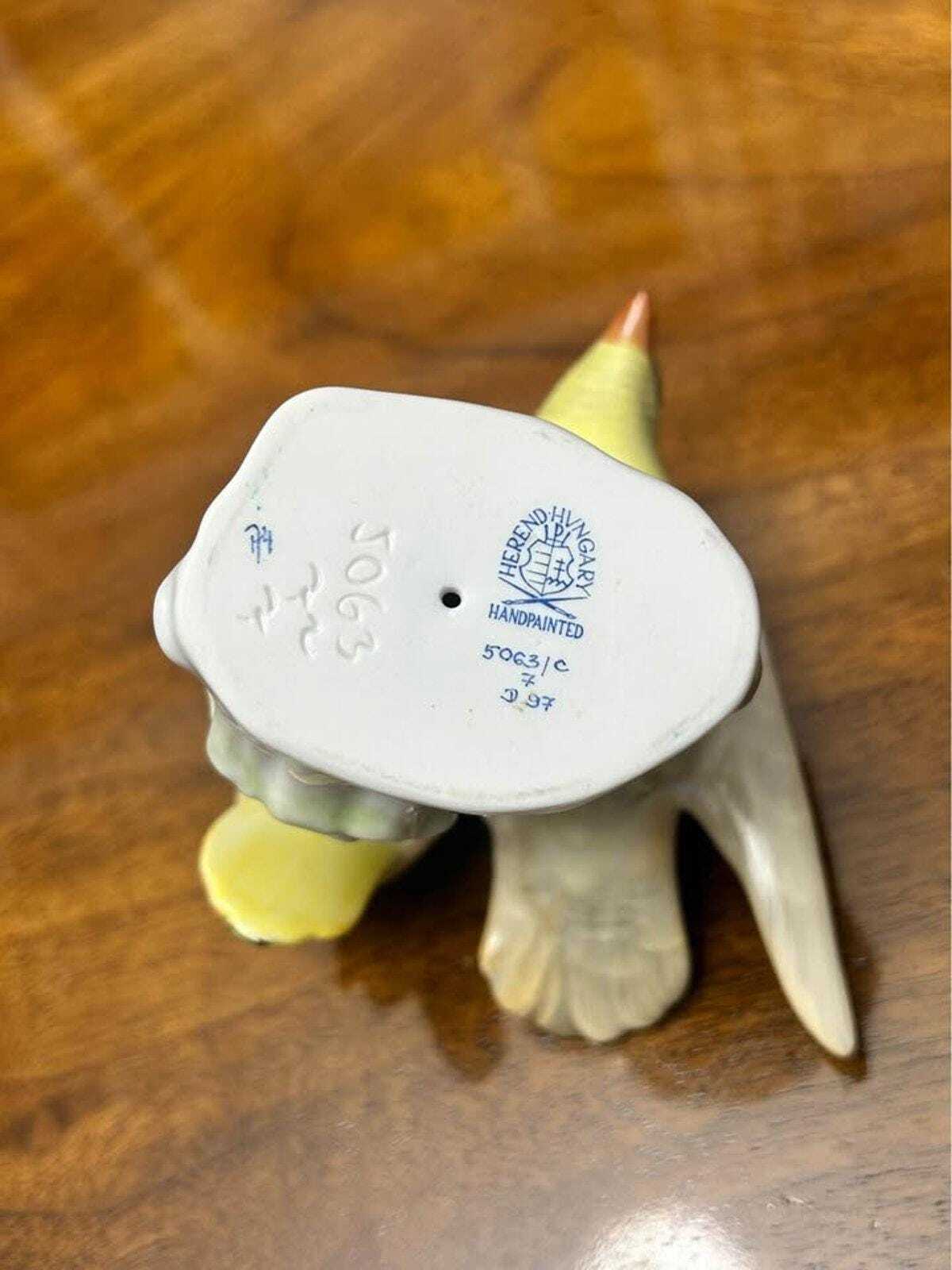 Vintage Herend Hungary Porcelain Two Yellow Birds Figurine 5063 Hand Painted