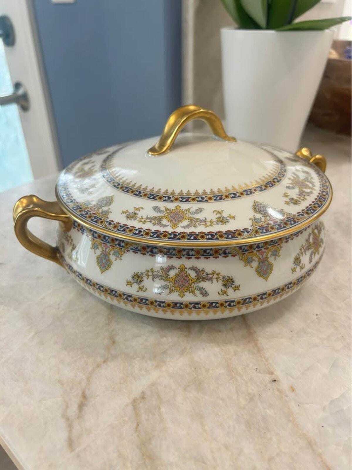Antique Haviland & Co. Limoges Porcelain 3-Piece Serving Set