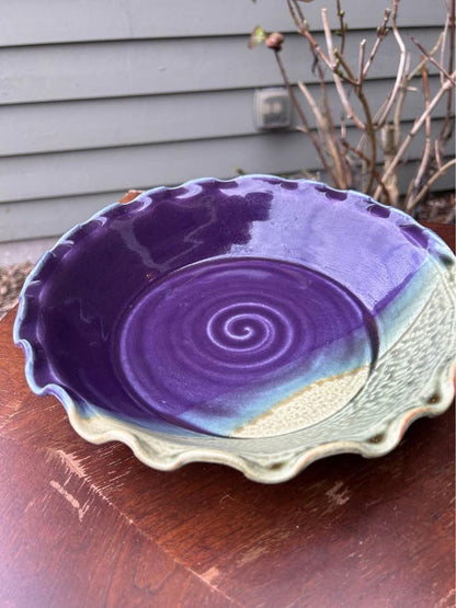 Tom Hudak Studio Pottery 10-Piece Service Set - Amethyst & Lichen Glaze
