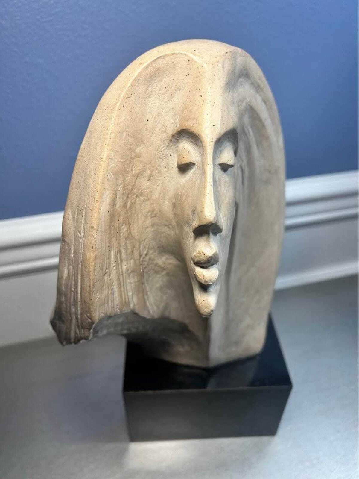 Austin Prod Inc. 1980 Female Face Sculpture - "Serenity" by Peter Feher