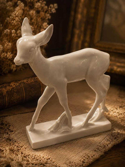Vintage Meissen White Porcelain Roe Deer Fawn Figurine A 1253 by Willi Münch-Khe