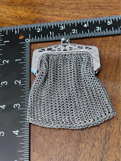 Vintage Whiting & Davis Art Deco Silver Tone Mesh Coin Purse