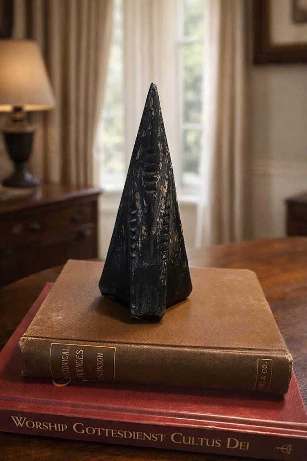 Forged Steel Log Splitter - Industrial Sculptural Object