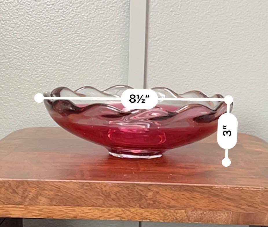 Rare Signed Magnor Norway Art Glass Bowl