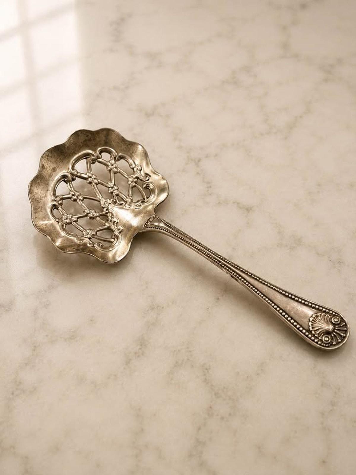 Antique Gorham Sterling Silver Pierced Bon Bon Spoon