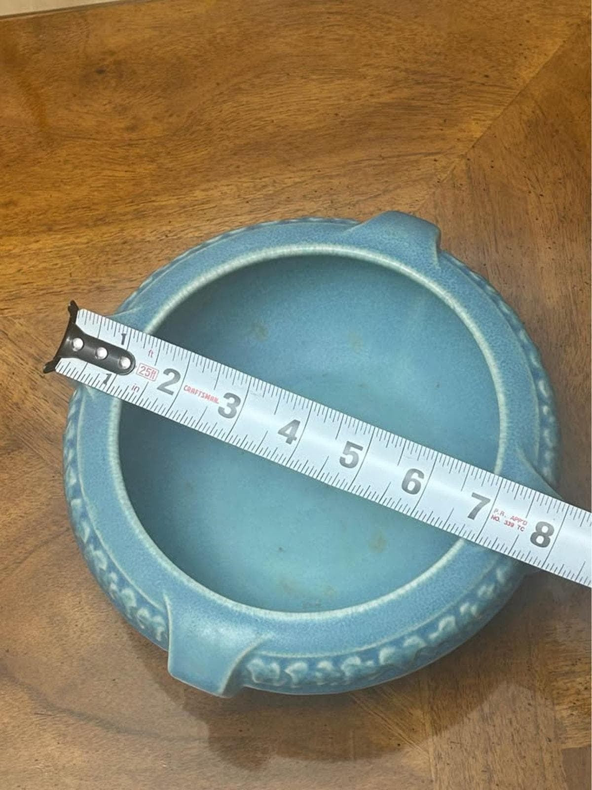 Antique Rookwood Pottery Matte Blue Buttress Bowl Shape 1265