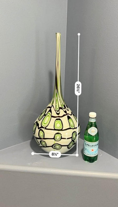 Large Mid-Century Style Art Glass Vase - 26.5"