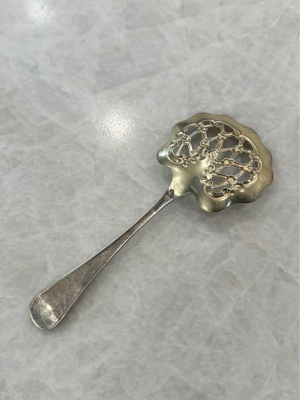 Antique Gorham Sterling Silver Pierced Bon Bon Spoon
