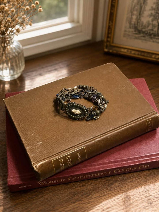 Sorrelli Vintage Multi-Strand Brass Bracelet with Austrian Crystals