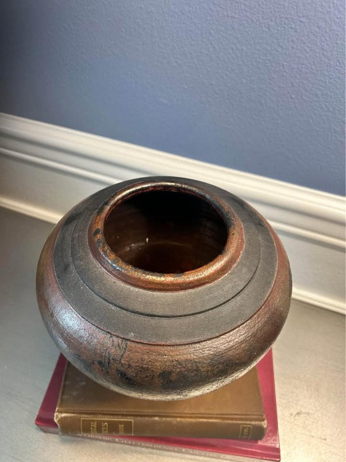 Neff 1993 Studio Pottery Urn | Brutalist Metallic Ceramic Vessel | Earthy Wabi Sabi Decor