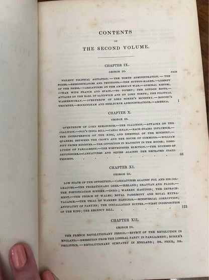 Antique 1848 2nd Edition England Under the House of Hanover, Thomas Wright 2 Vol Book Set
