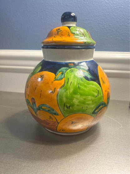 Venegas Mexico Talavera Pottery Set, Signed Lidded Ginger Jar and Urn