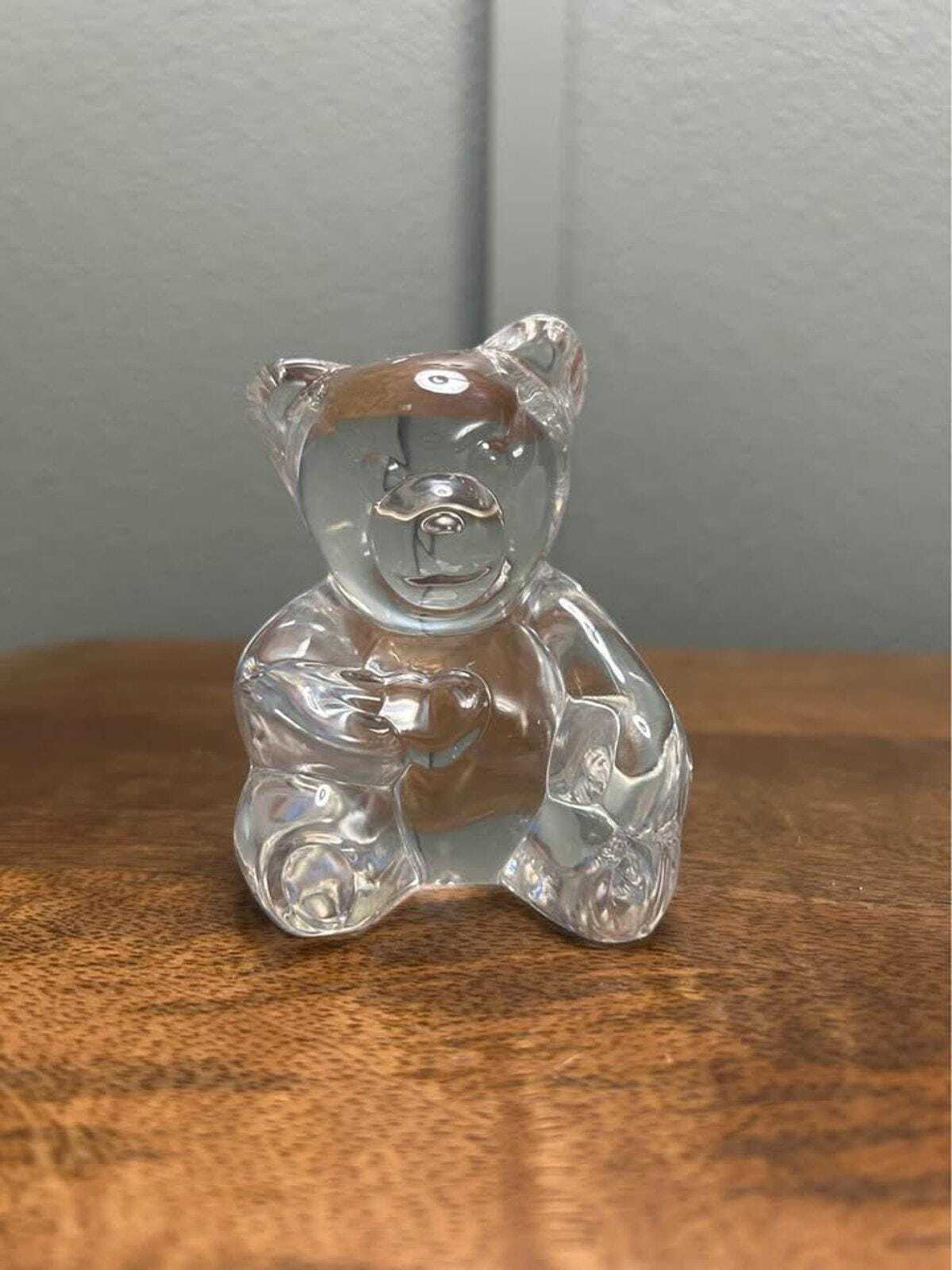 Vintage Jonal Crystal Teddy Bear Figurine – 24% Lead Crystal, West Germany