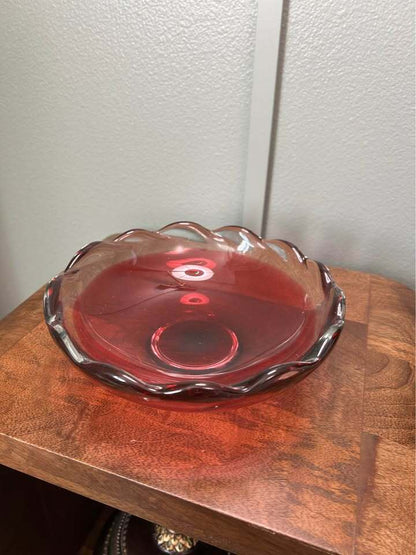 Rare Signed Magnor Norway Art Glass Bowl