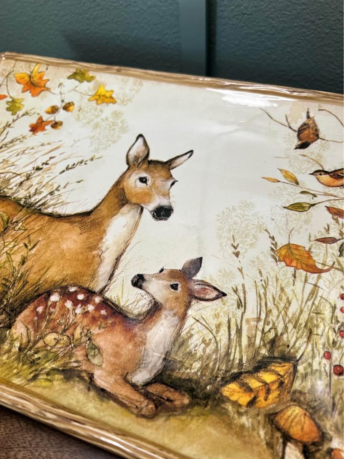 Susan Winget for Certified International "Nature’s Garden" Deer Platter