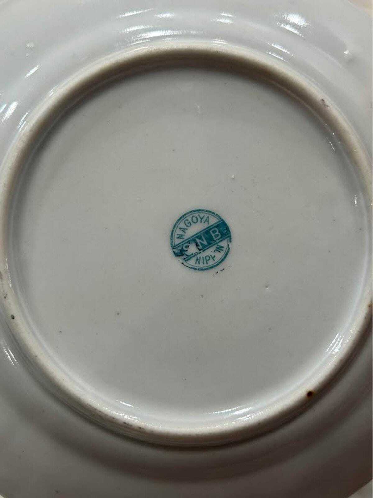 Antique Nagoya S.N.B. Nippon Hand-Painted Blue Floral Porcelain Partial Set