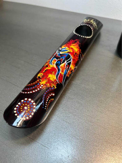Australian Hand-Painted "Gravity" Wine Bottle Holder - Kangaroo Motif
