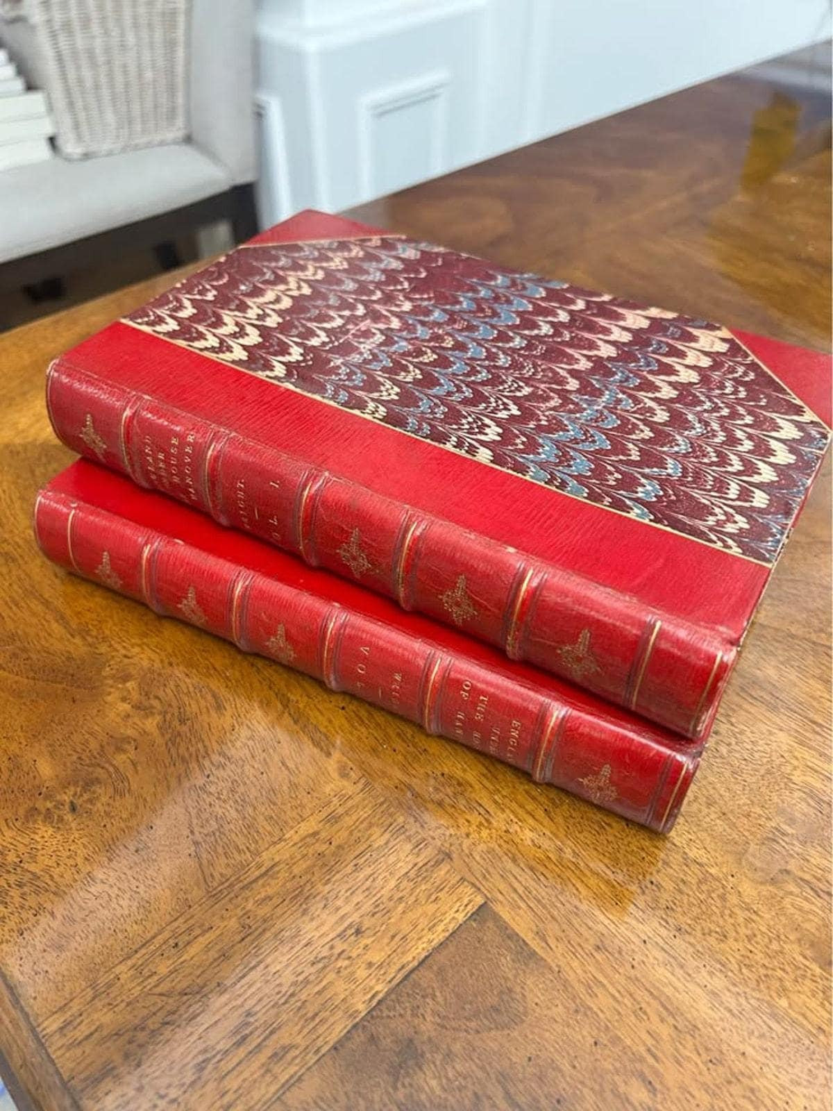 Antique 1848 2nd Edition England Under the House of Hanover, Thomas Wright 2 Vol Book Set